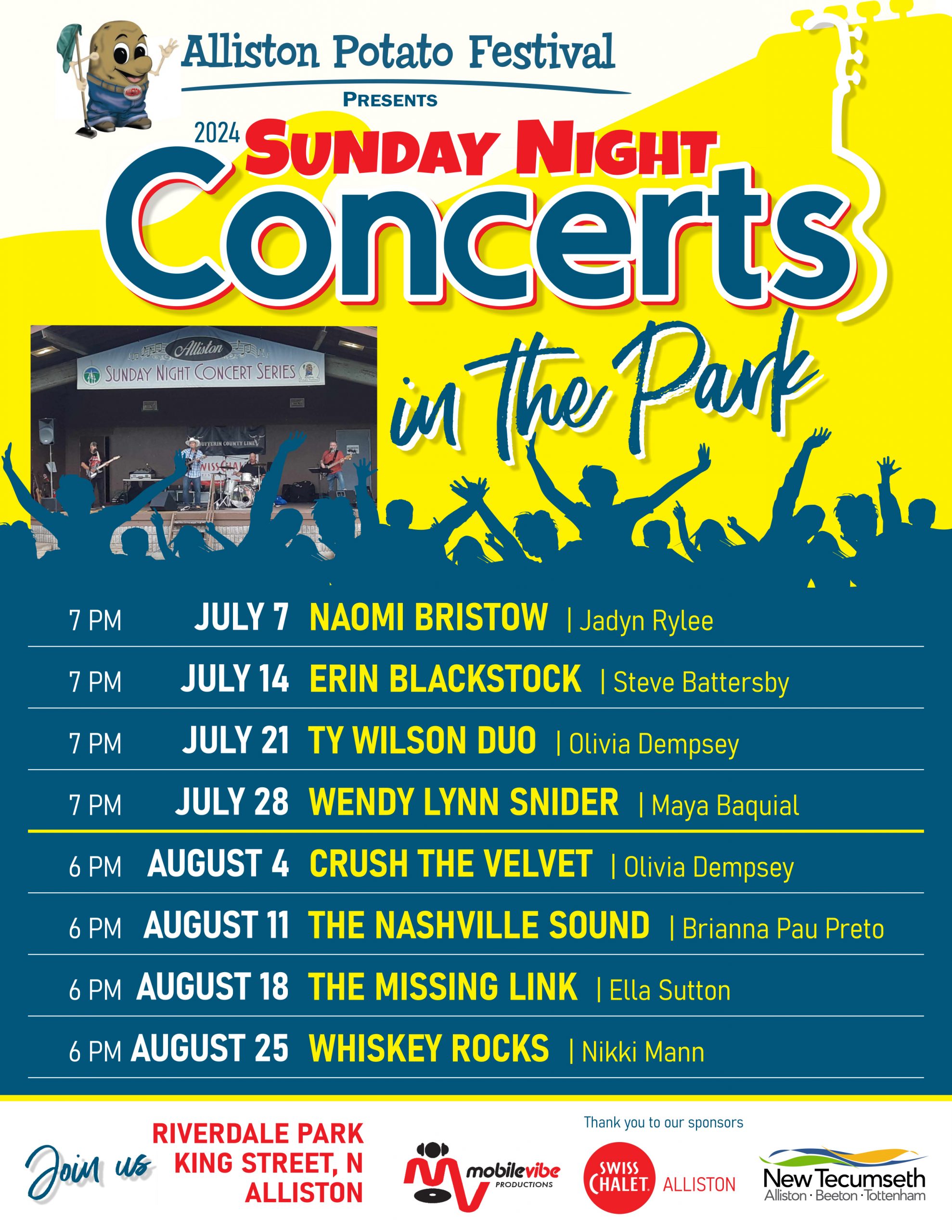 SUNDAY NIGHT CONCERT SERIES Alliston Potato Fest